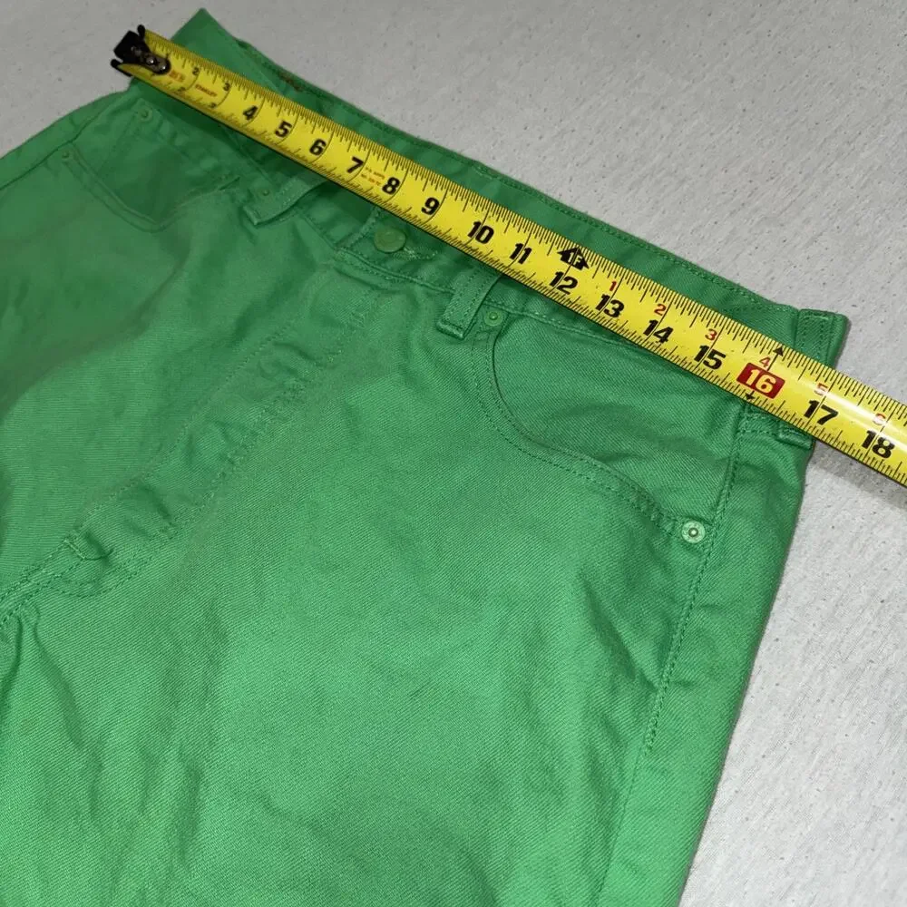 Levi’s 501 Jeans Men 36x32 34x30 Actual Lime Green Denim Straight Fit Button EUC